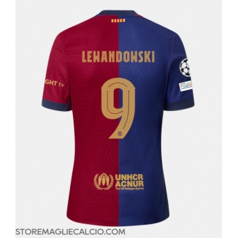 Barcelona Robert Lewandowski #9 Maglia Gara Casa Repliche 2024-25